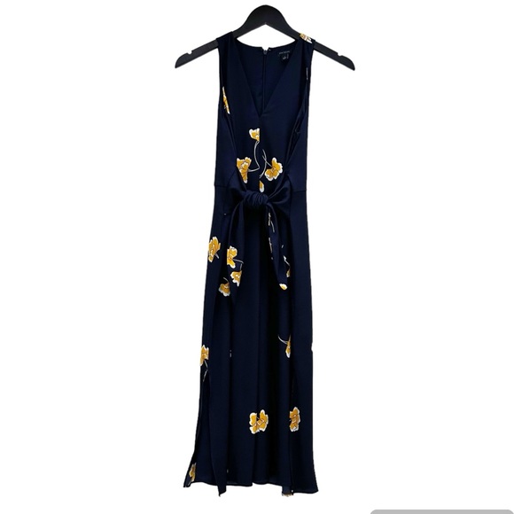 Ann Taylor Floral Print Tie Front Maxi Dress - Picture 3 of 7
